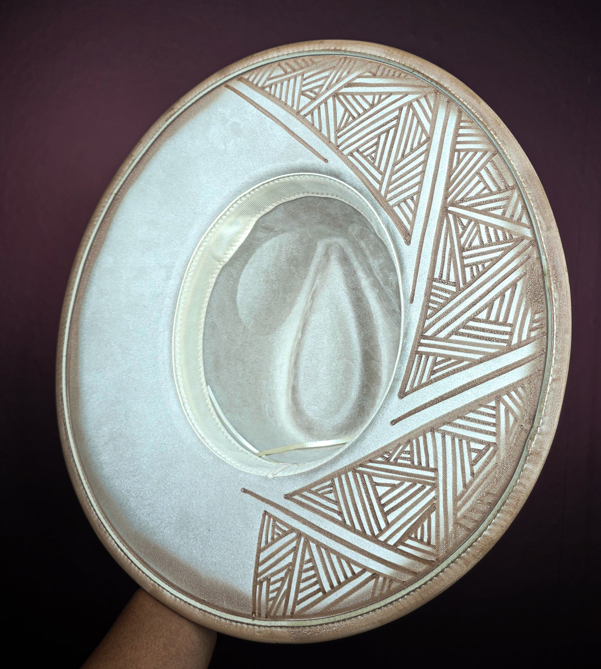 Torched Cream Wide Brim Fedora II