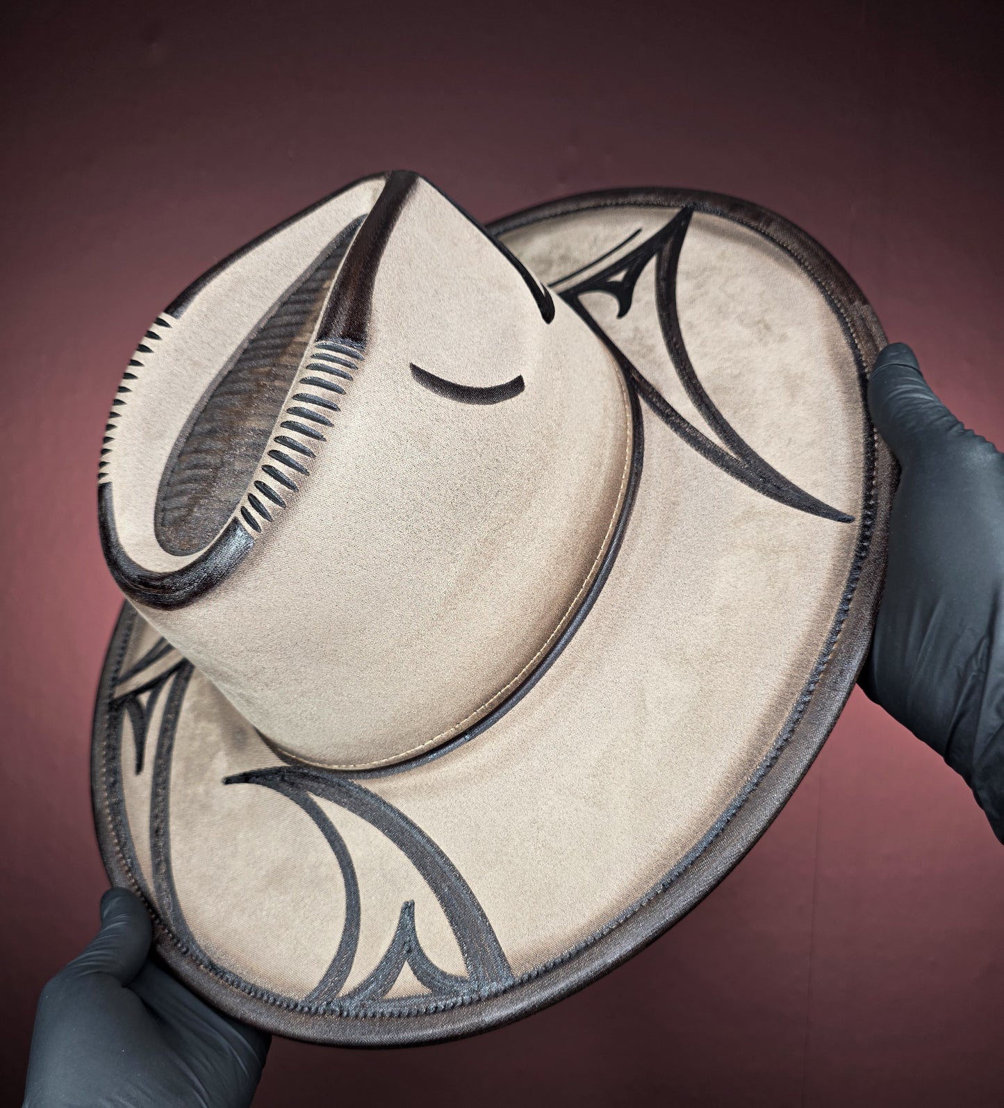 Torched Oatmeal Wide Brim Fedora