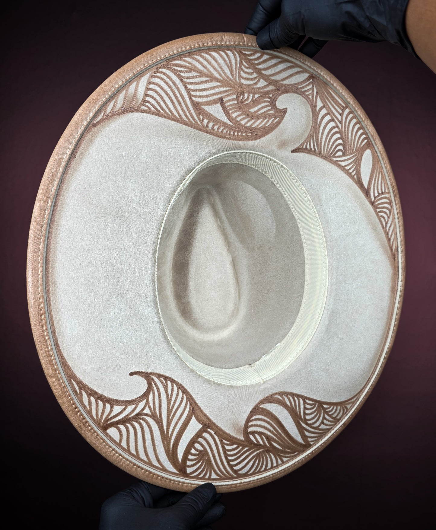 Torched Cream Wide Brim Fedora