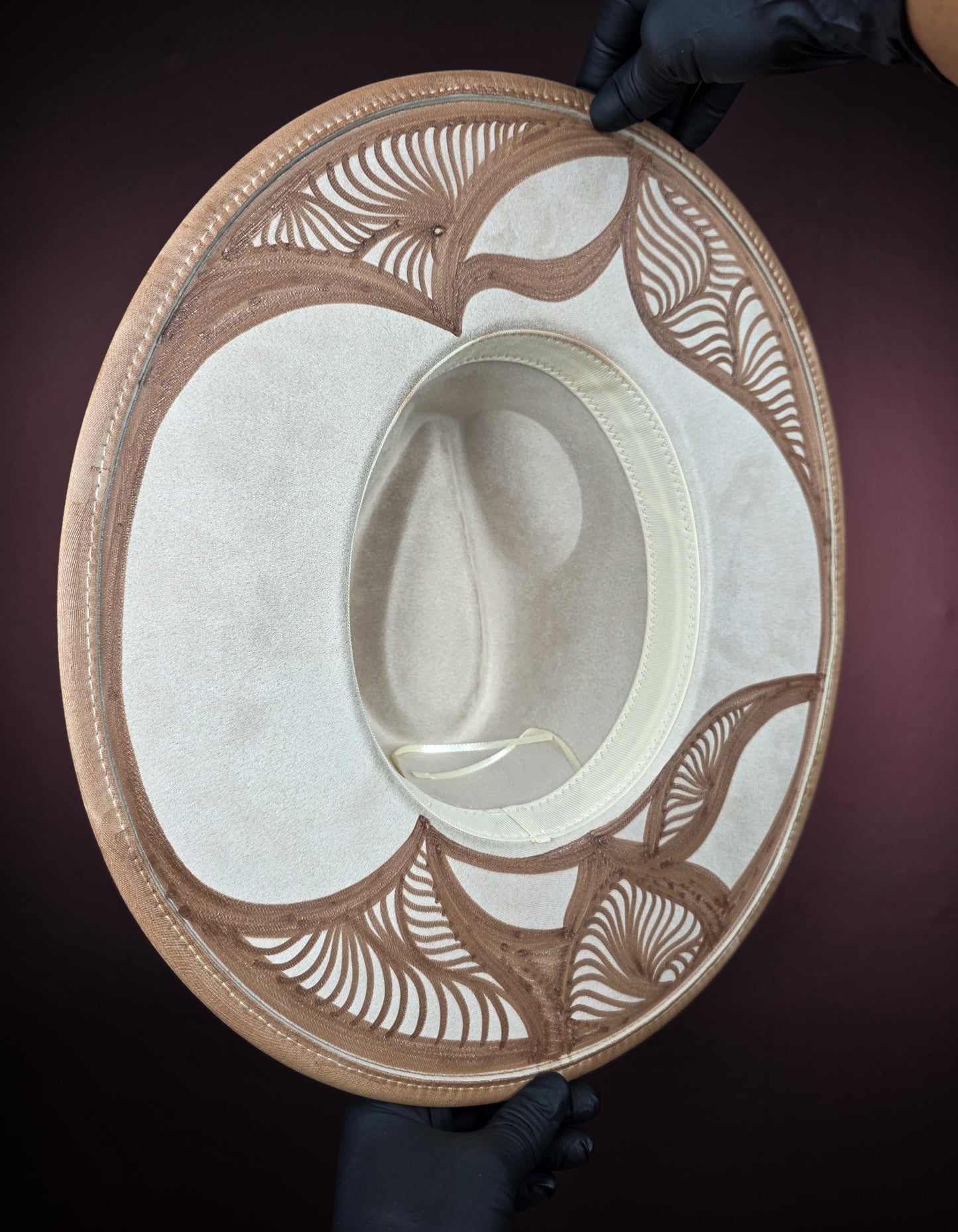 Cream Wide Brim Fedora