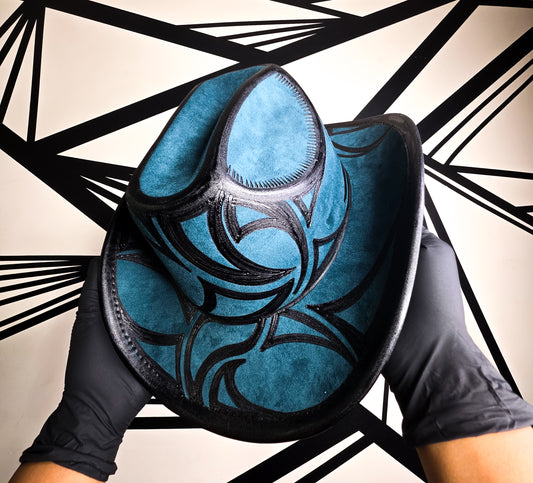 Dark Teal Standard Brim Cowboy Hat