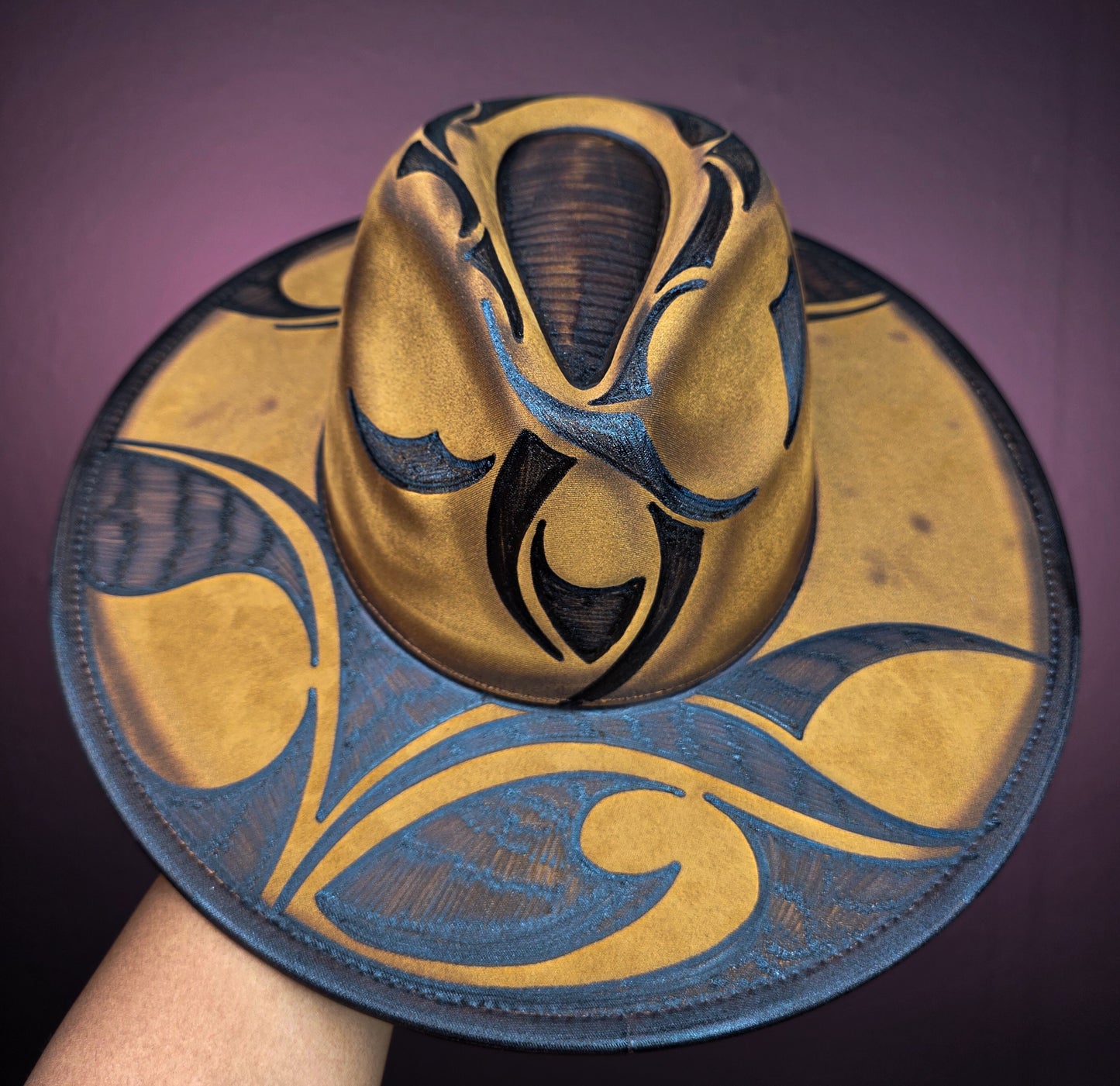 Torched Wheat Wide Brim Fedora