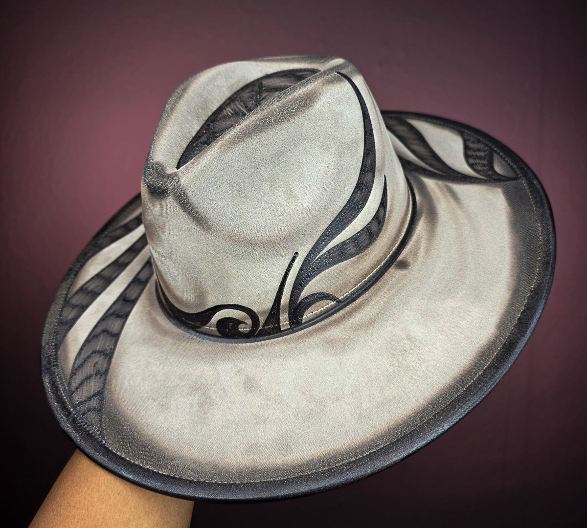 Torched Oatmeal Wide Brim Fedora