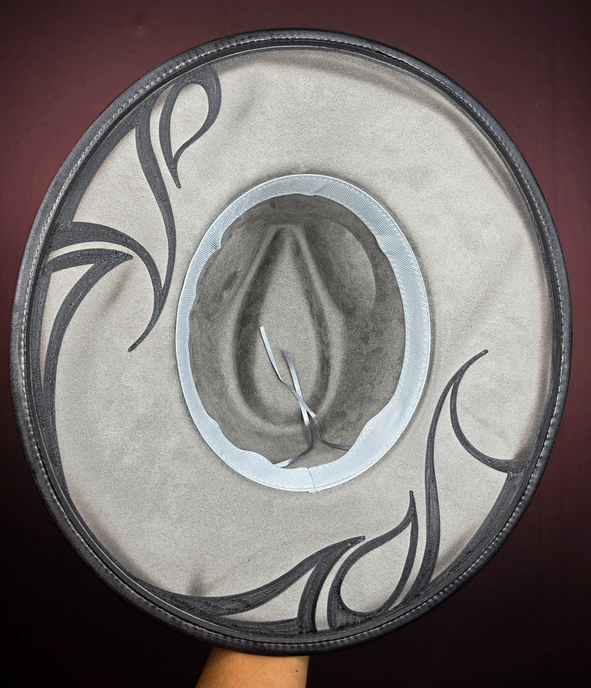 Torched Gray Wide Brim Fedora