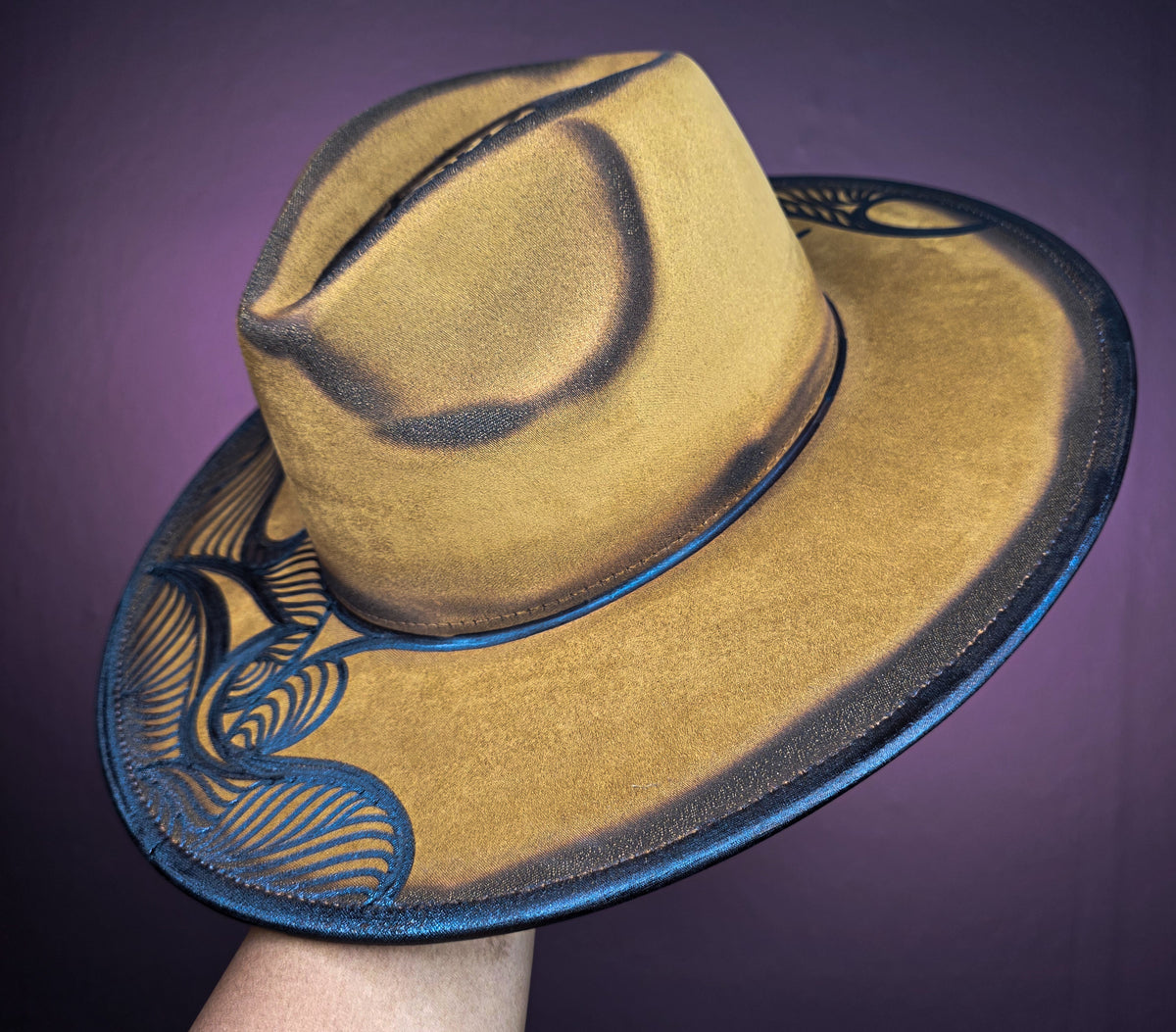 Torched Wheat Wide Brim Fedora II