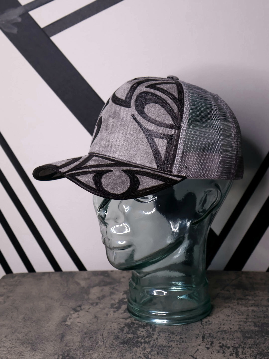 Gray Trucker Mesh Snapback