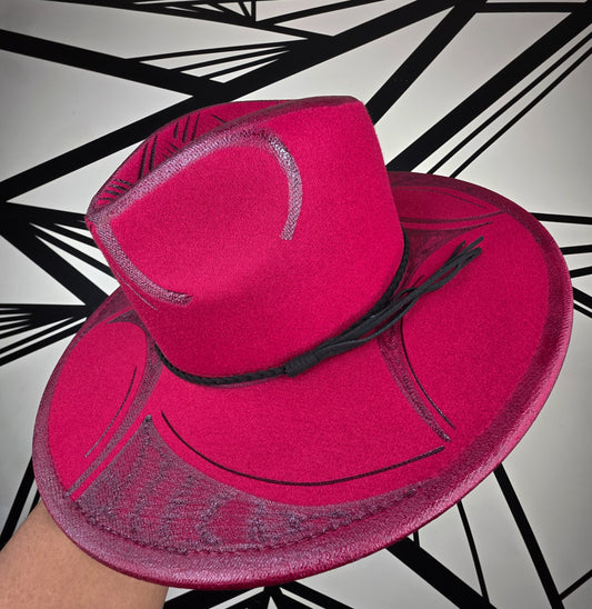 Cranberry Wide Brim Fedora