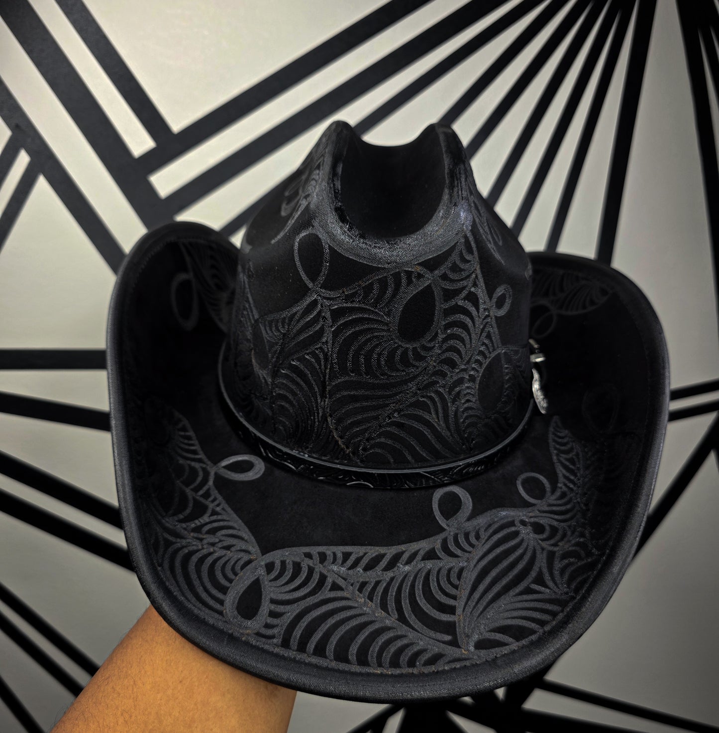 Black Wide Brim Cowboy Hat