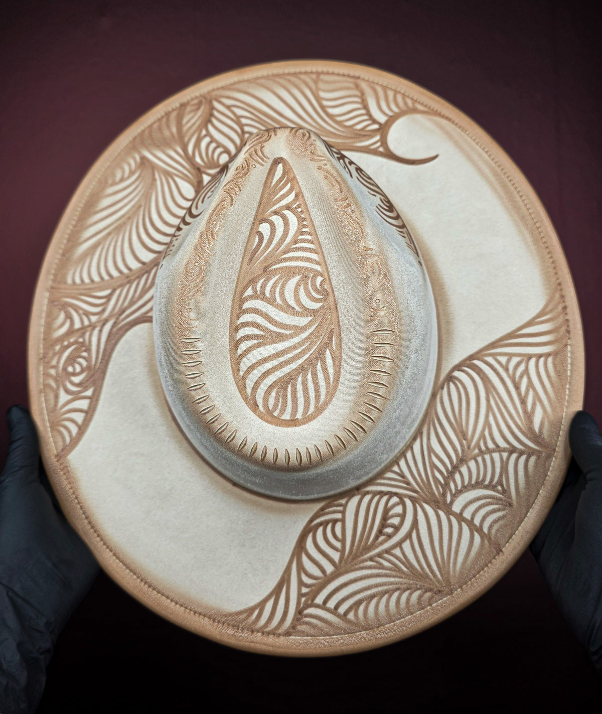 Torched Cream Wide Brim Fedora
