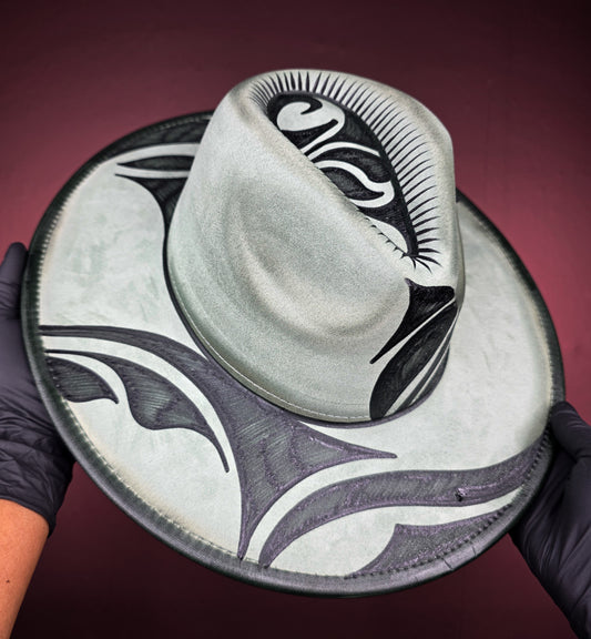 Torched Sage Wide Brim Fedora