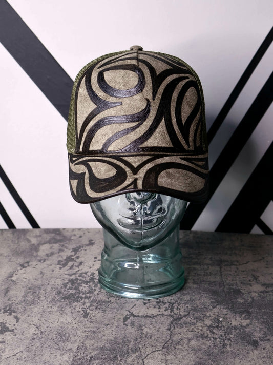 Olive Trucker Mesh Snapback