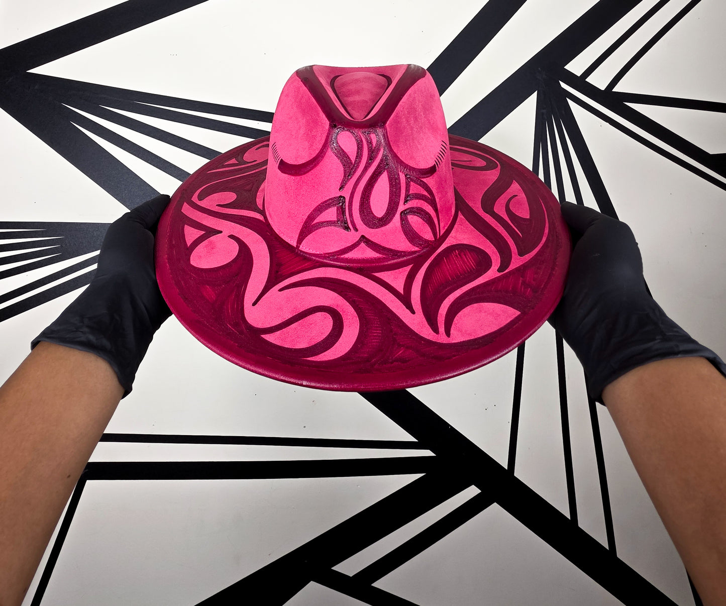 Hot Pink/Magenta Wide Brim Fedora
