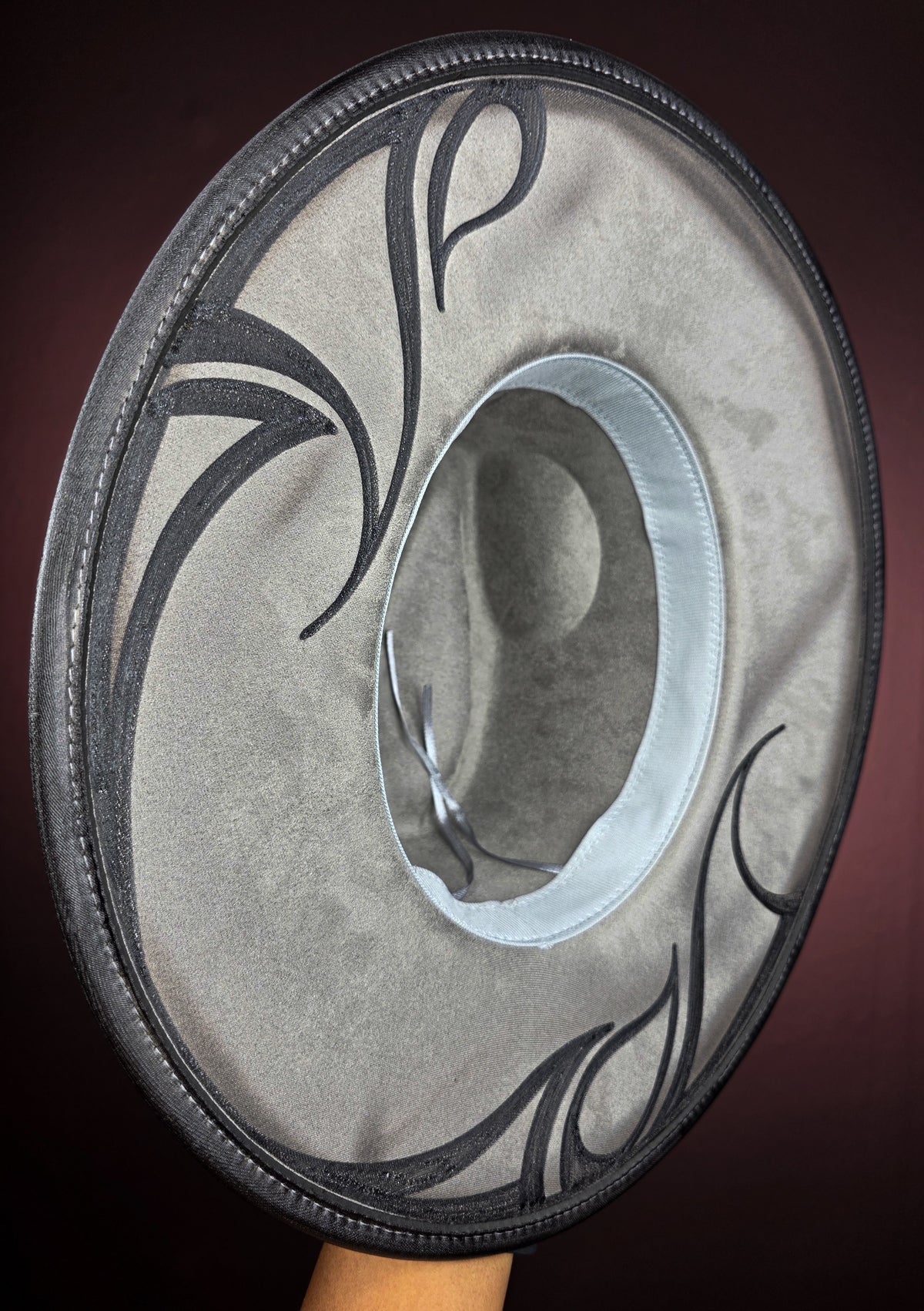 Torched Gray Wide Brim Fedora