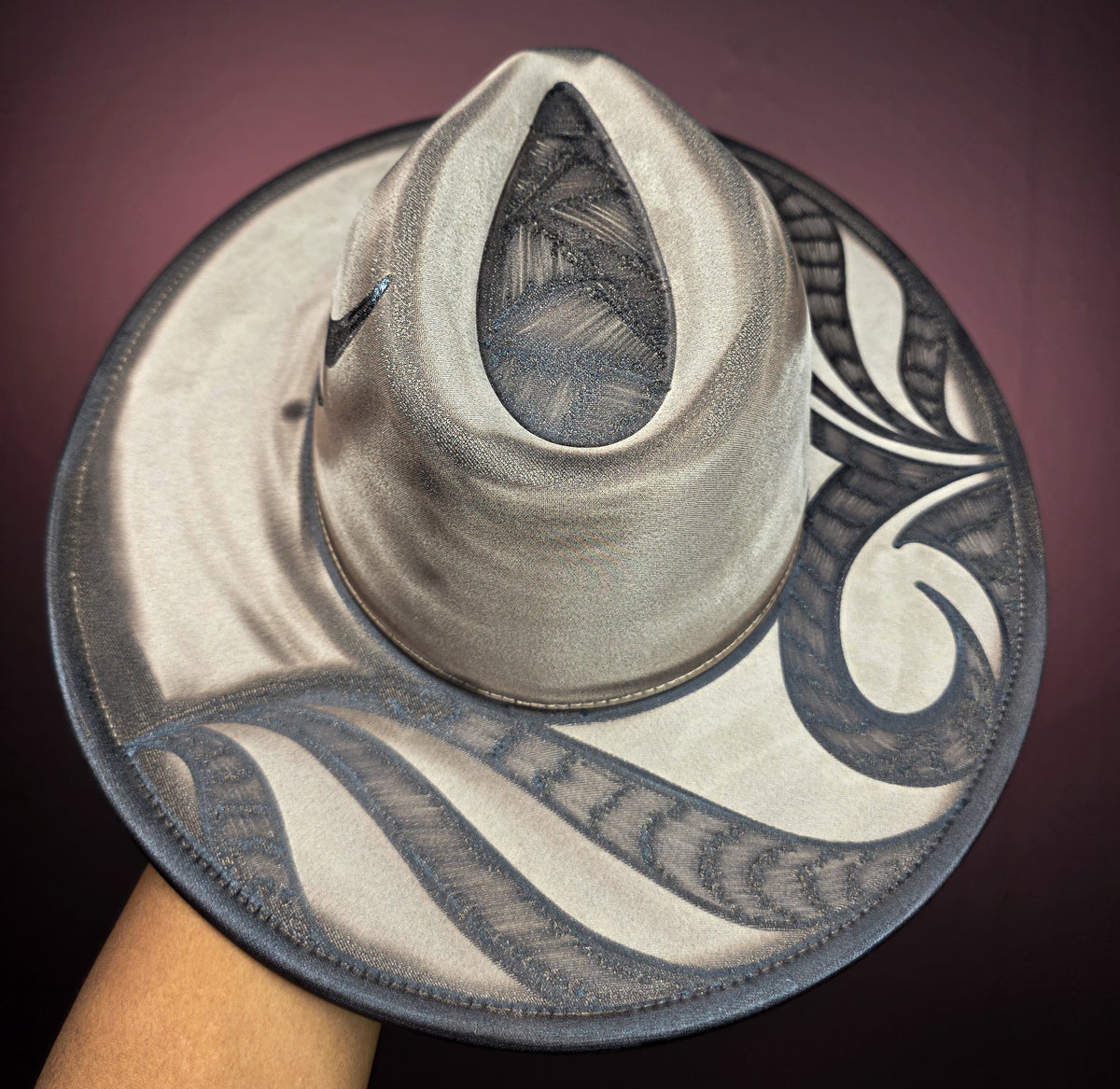 Torched Oatmeal Wide Brim Fedora