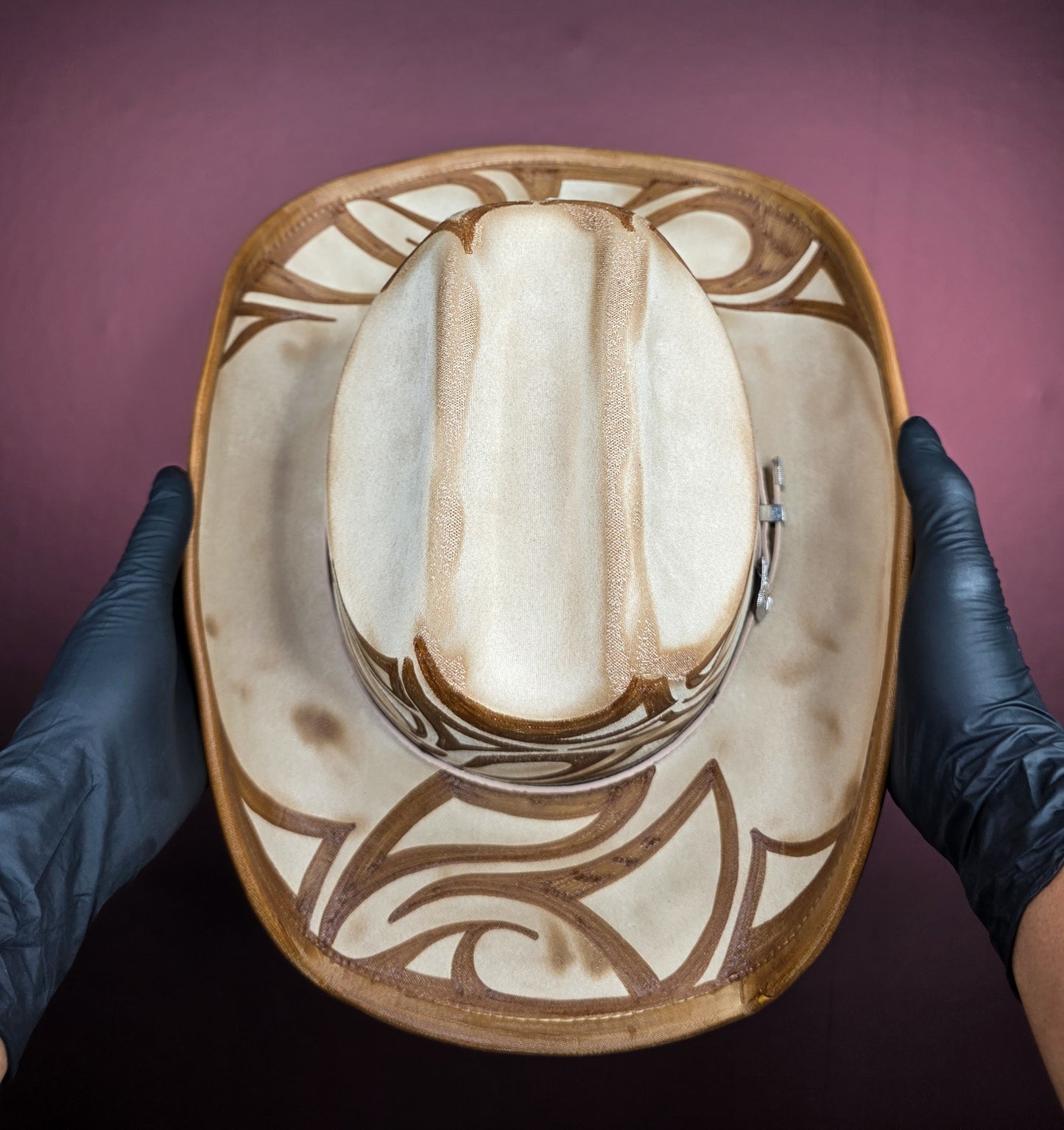 Torched Cream Wide Brim Cowboy Hat