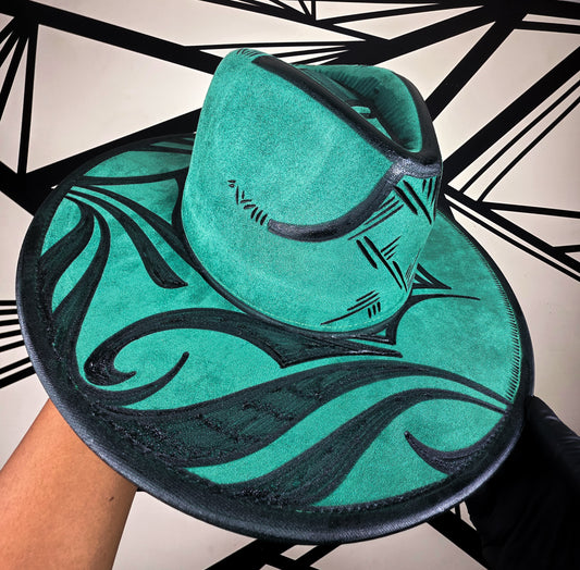 Emerald Wide Brim Fedora