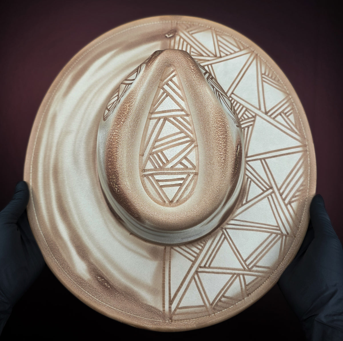 Torched Cream Wide Brim Fedora III