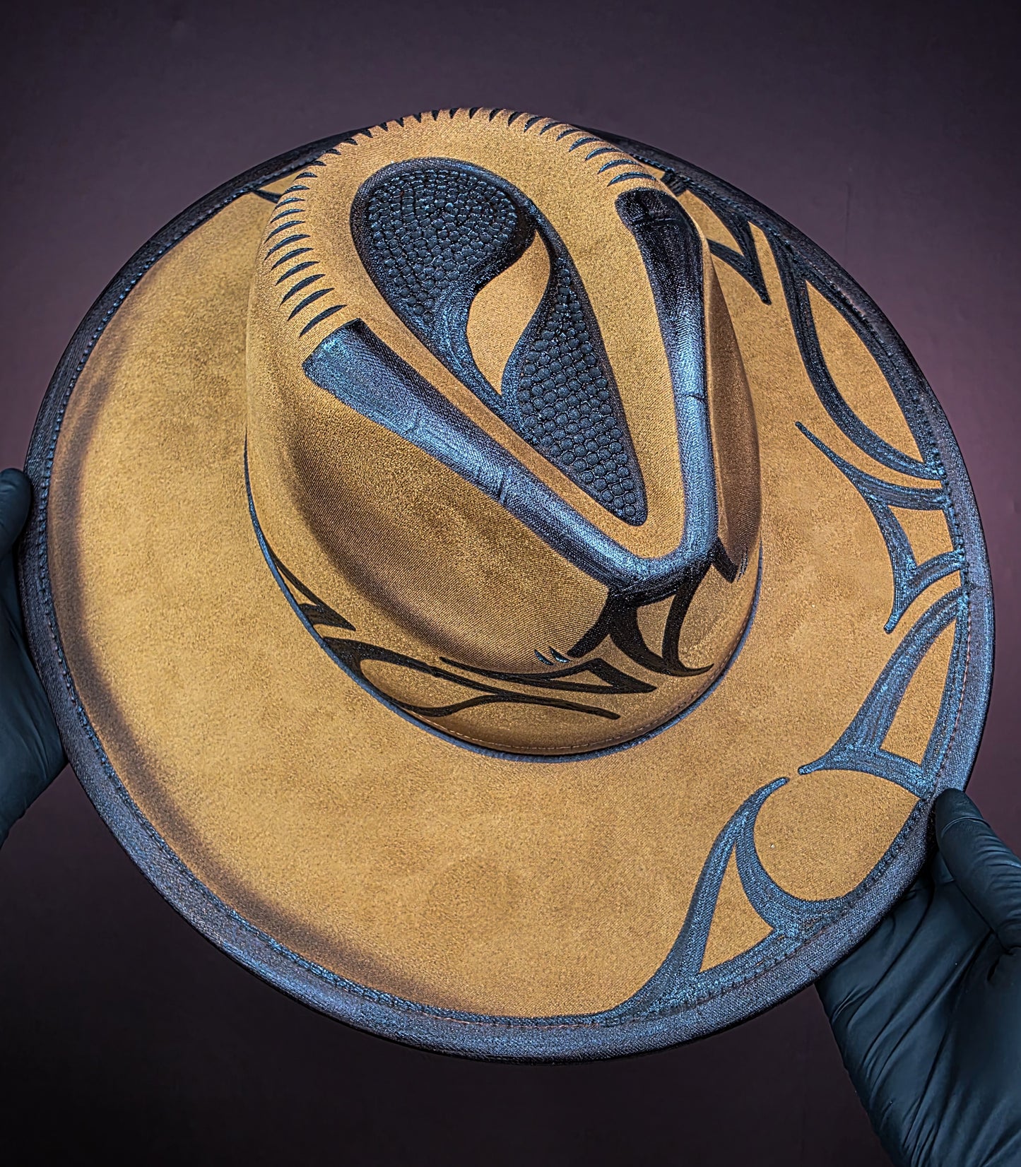 Torched Wheat Wide Brim Fedora