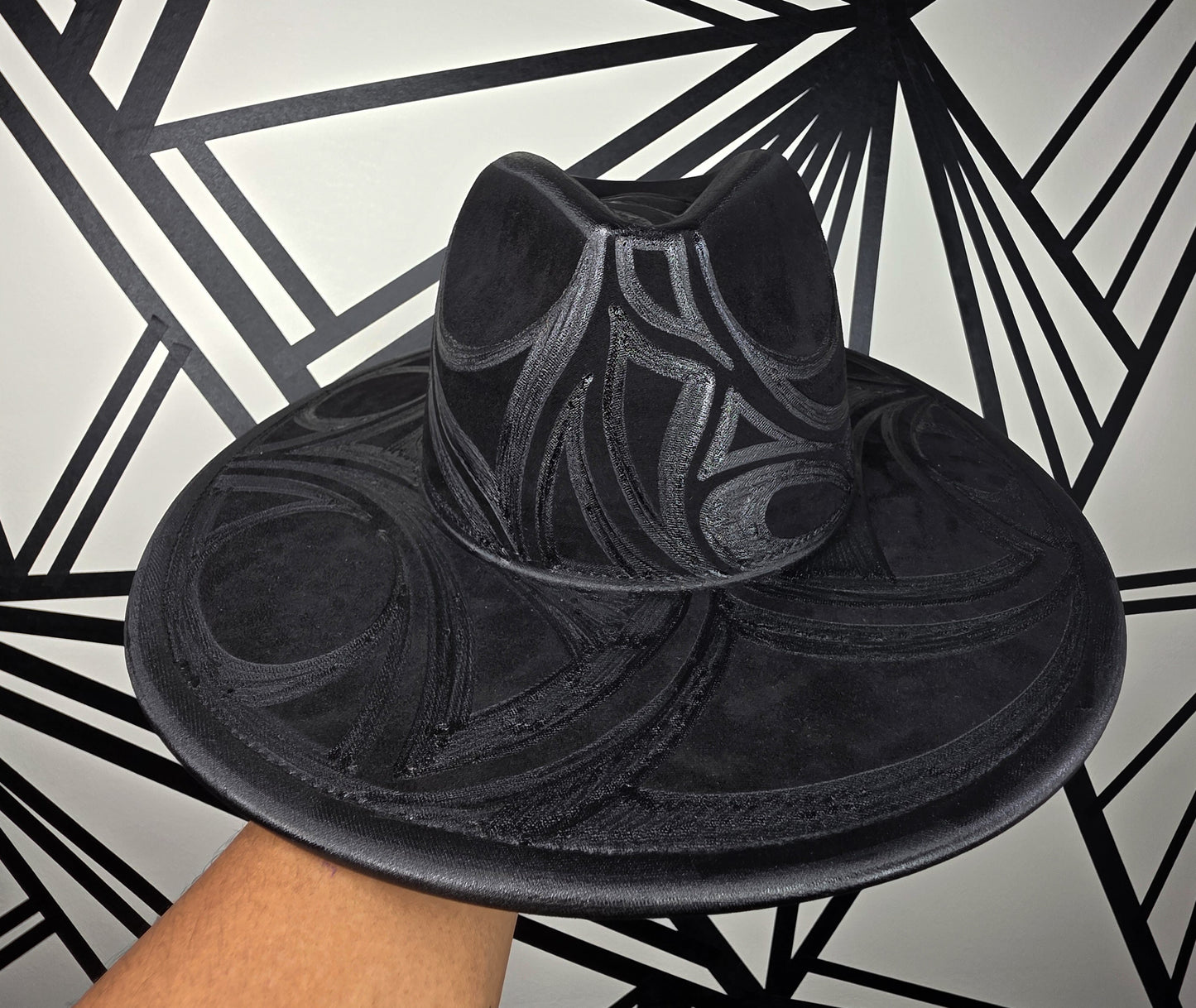 Black Wide Brim Fedora