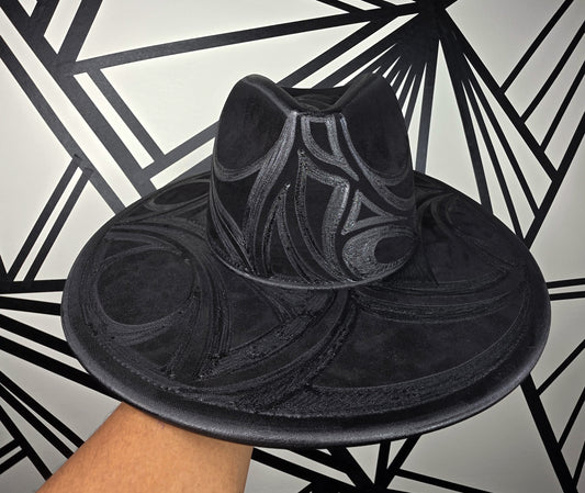 Black Wide Brim Fedora