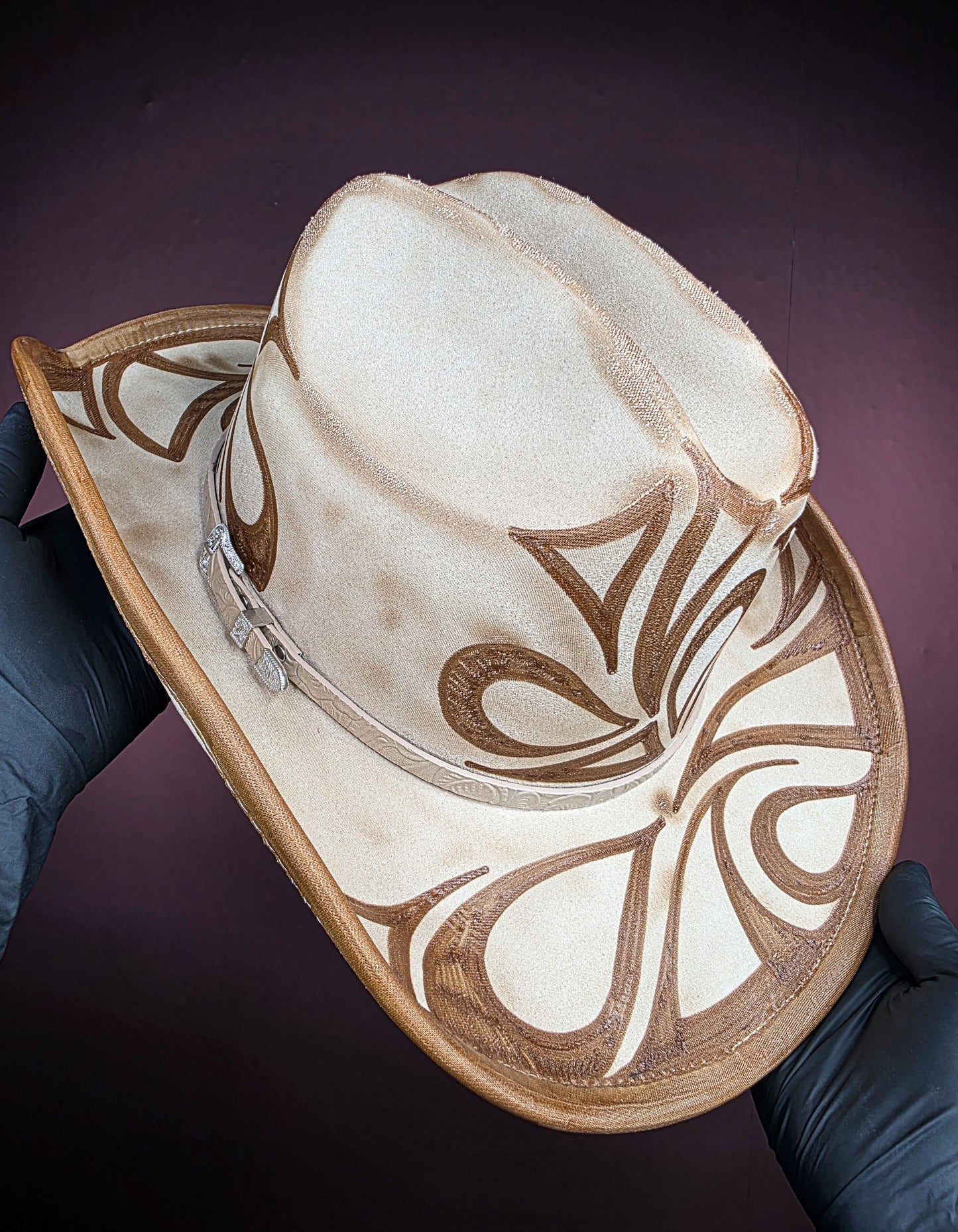 Torched Cream Wide Brim Cowboy Hat