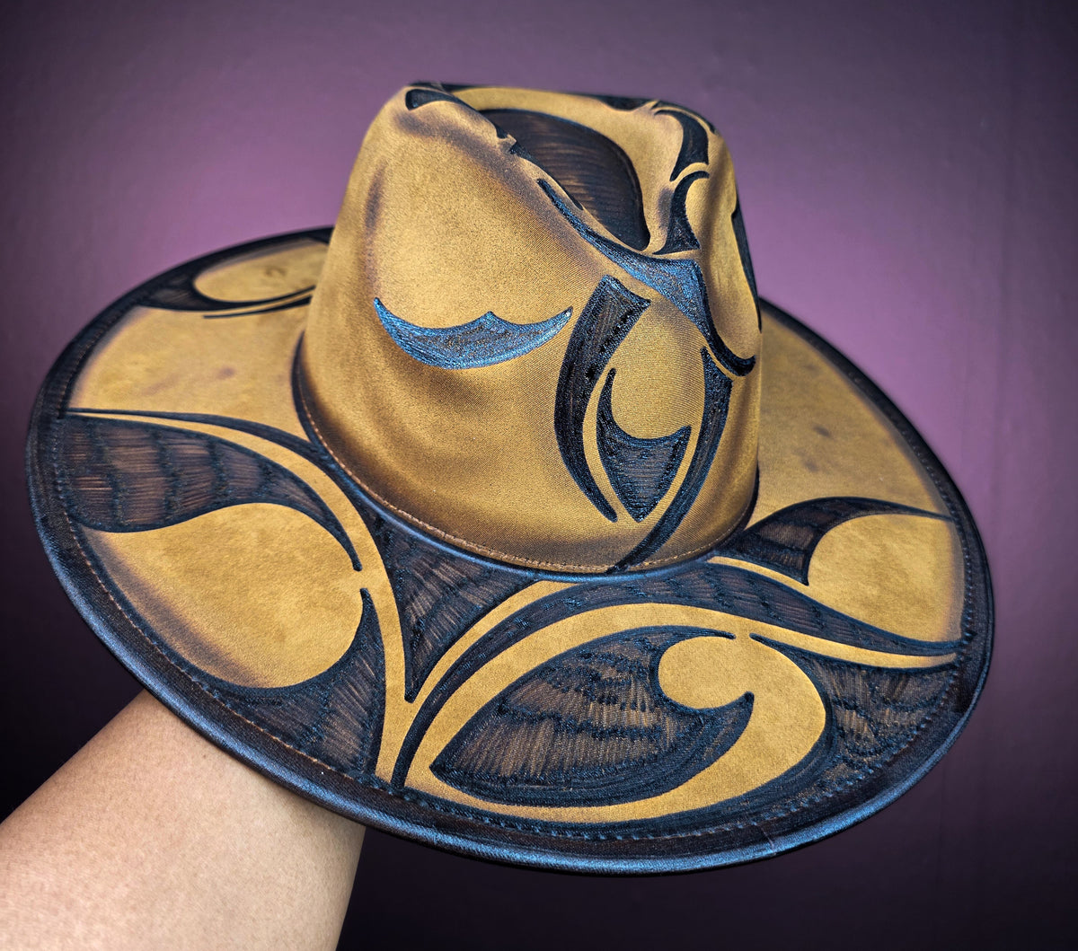 Torched Wheat Wide Brim Fedora