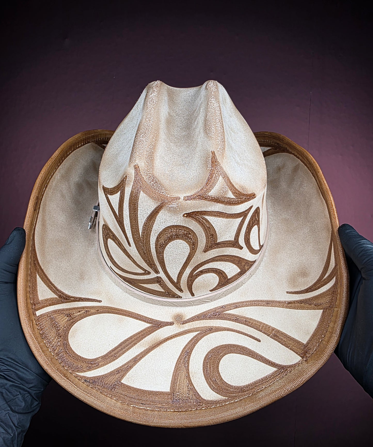 Torched Cream Wide Brim Cowboy Hat