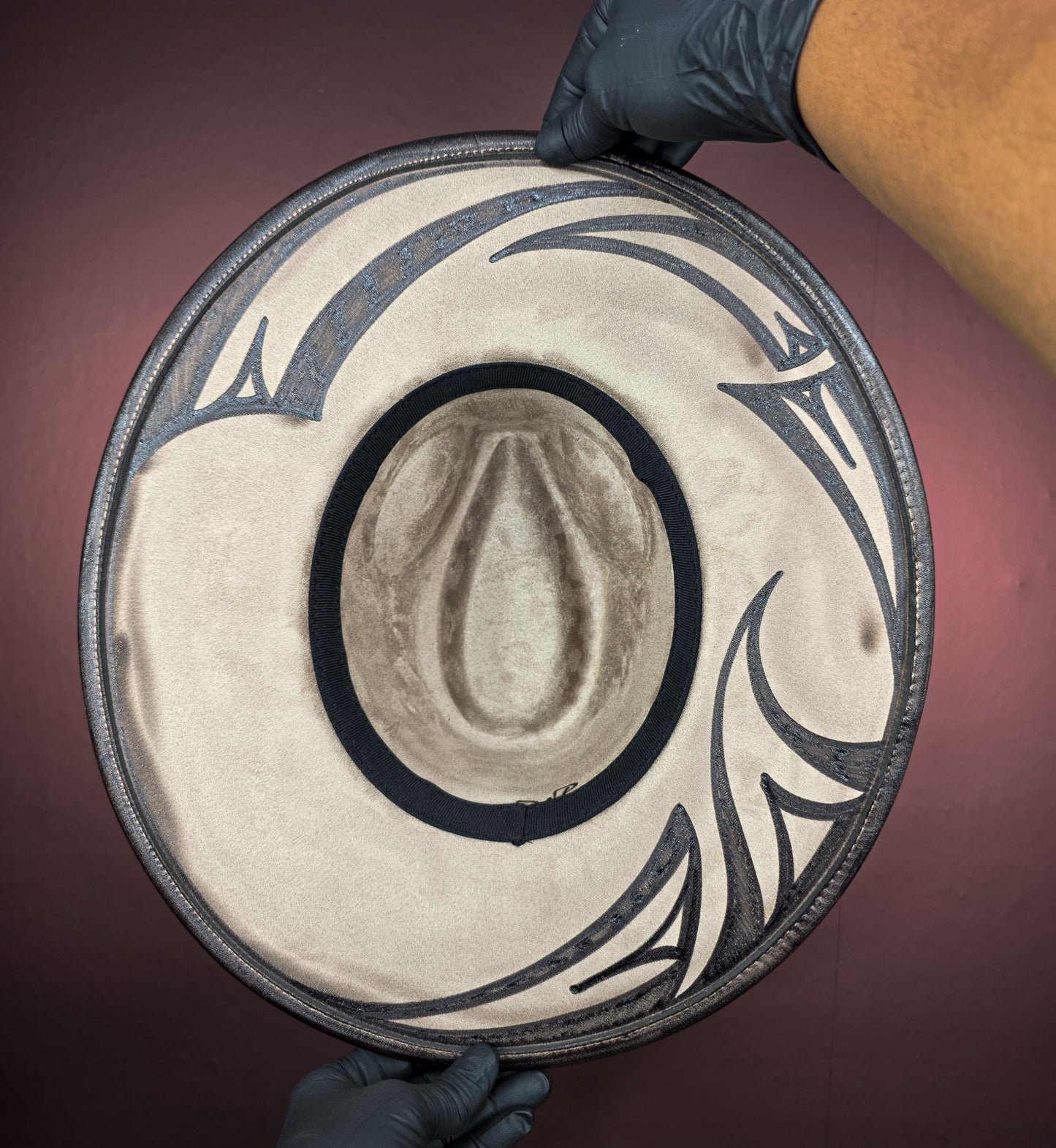 Torched Oatmeal Wide Brim Fedora