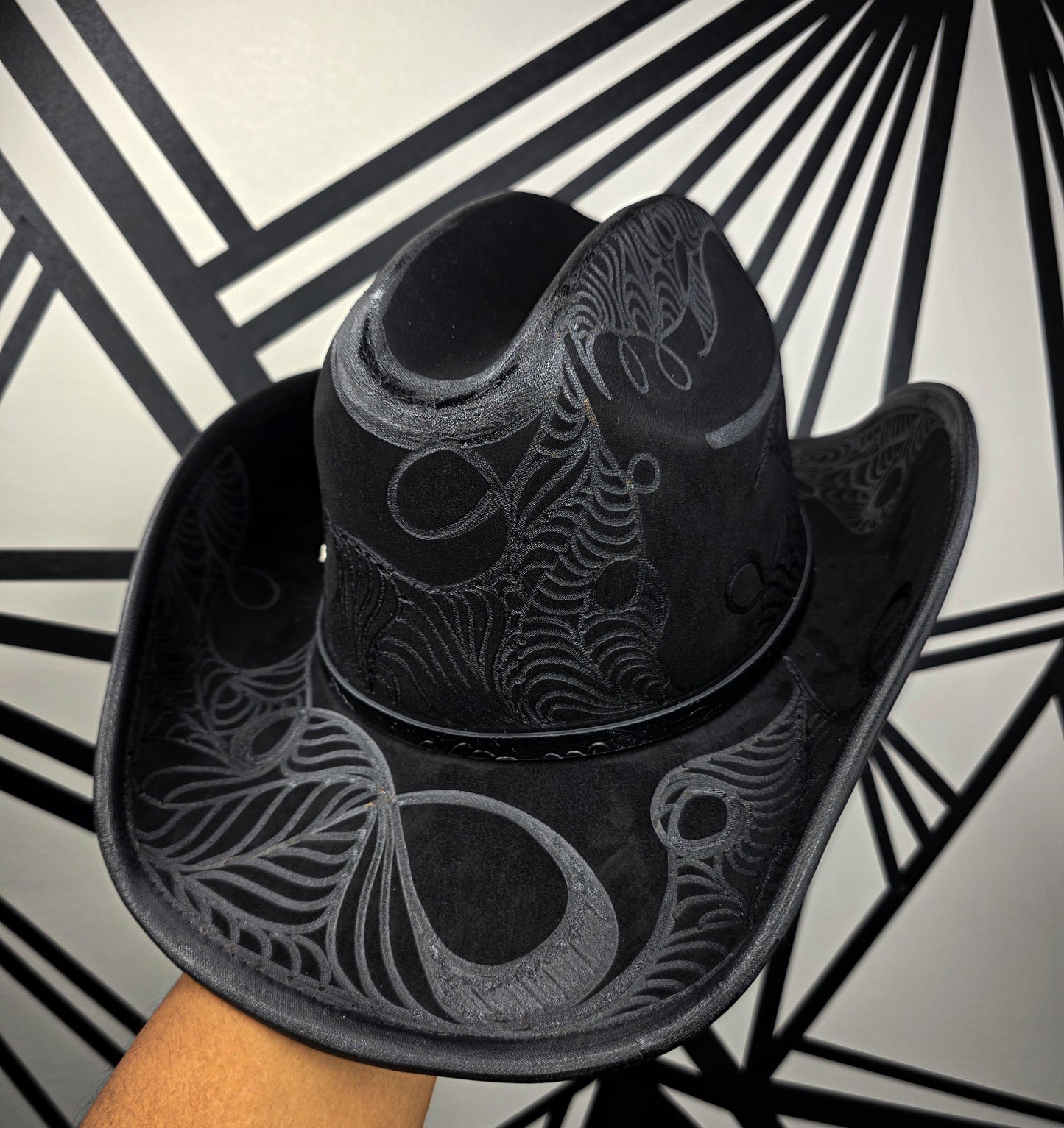 Black Wide Brim Cowboy Hat