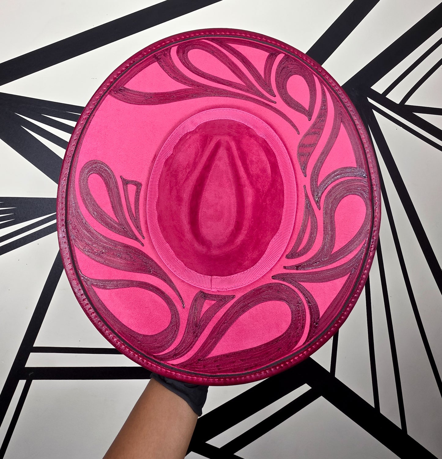 Hot Pink/Magenta Wide Brim Fedora