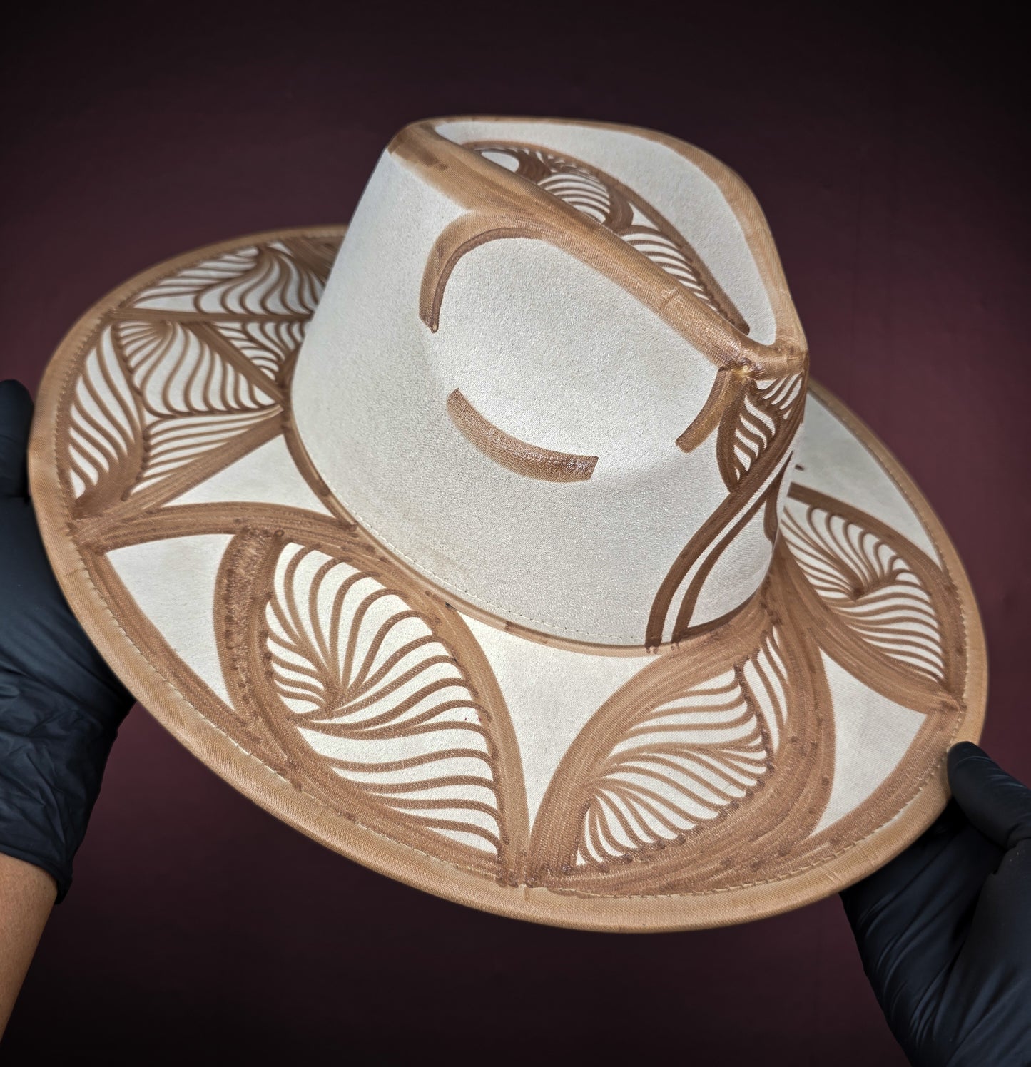 Cream Wide Brim Fedora