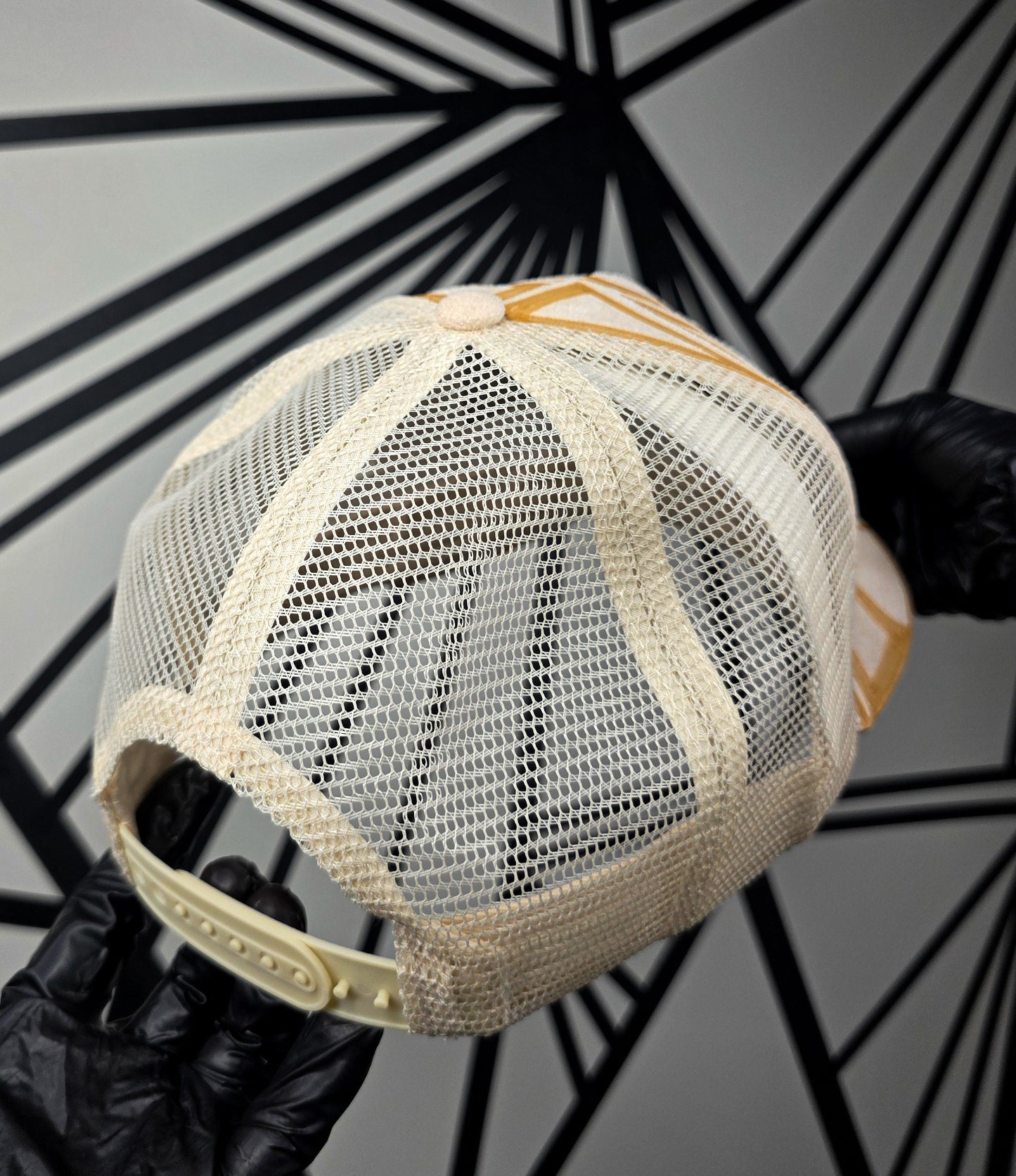 Cream Trucker Mesh Snapback