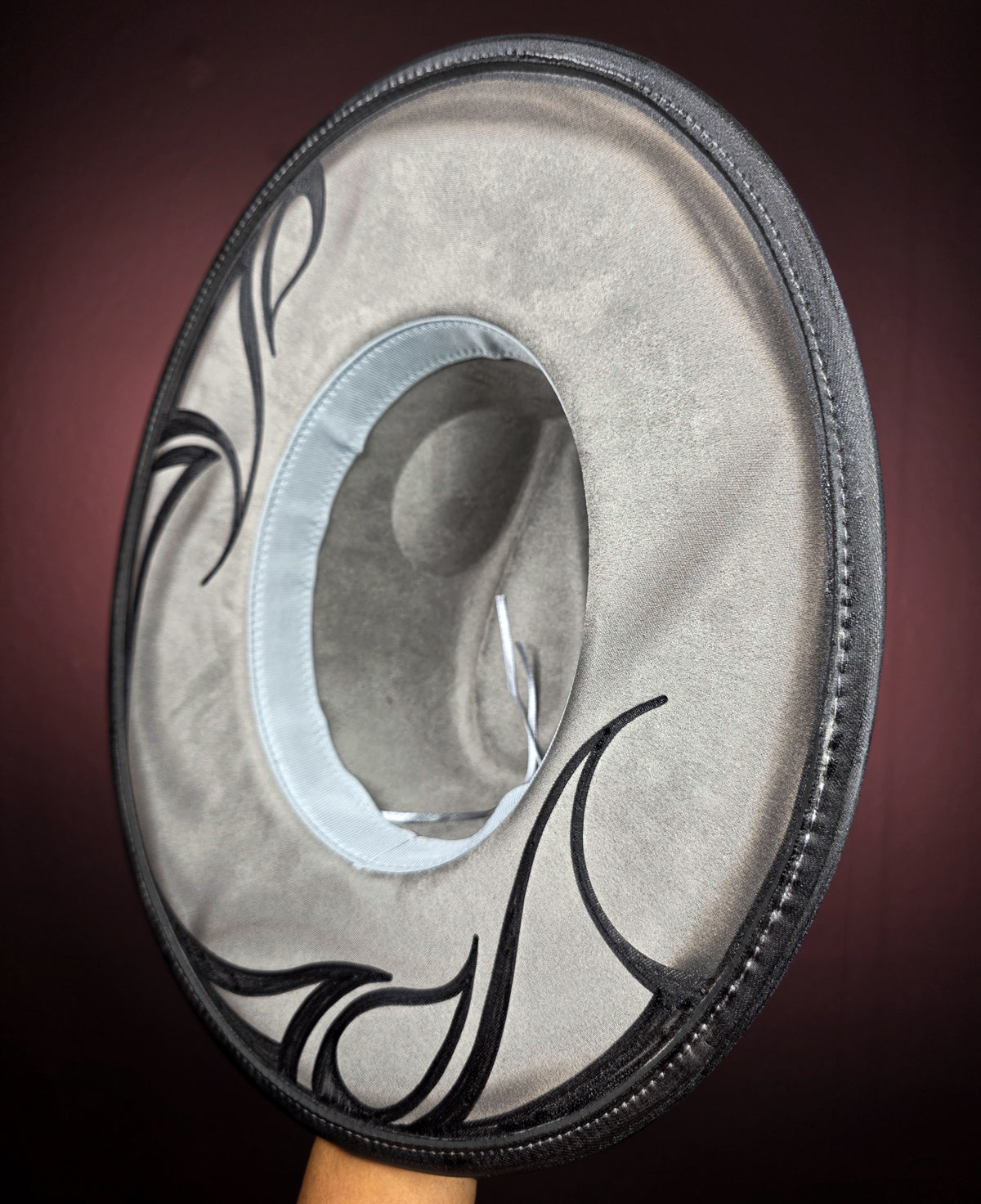 Torched Gray Wide Brim Fedora