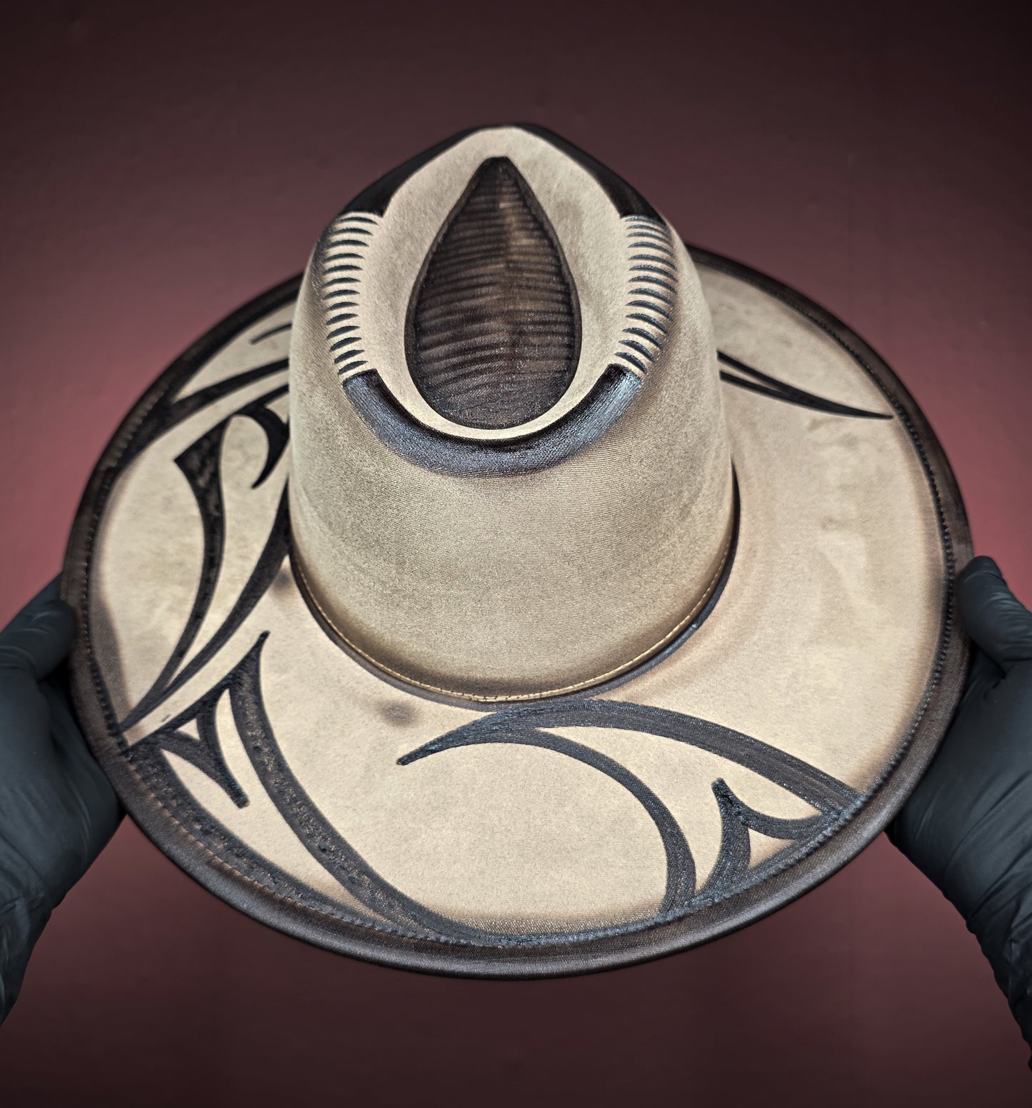 Torched Oatmeal Wide Brim Fedora