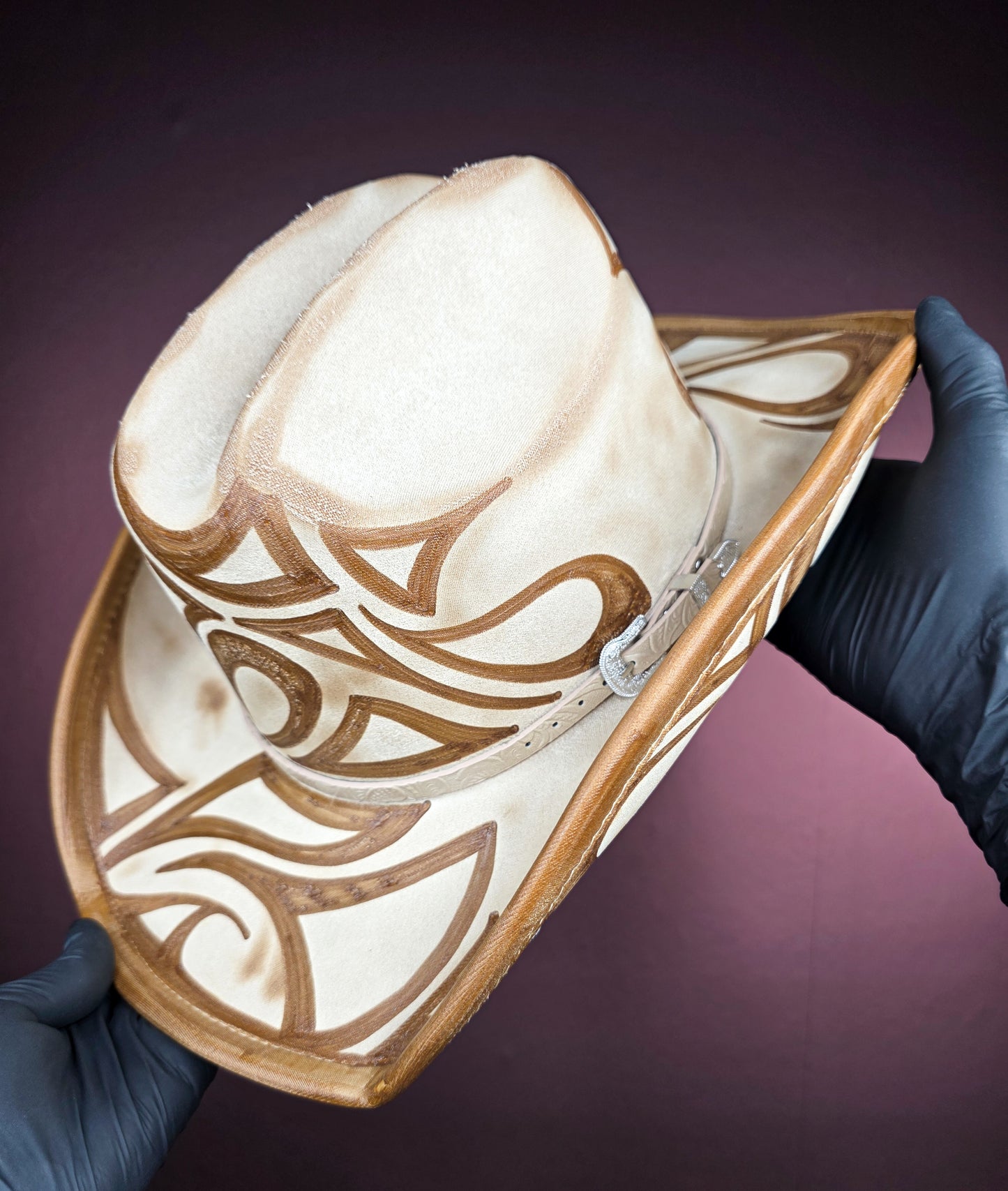 Torched Cream Wide Brim Cowboy Hat