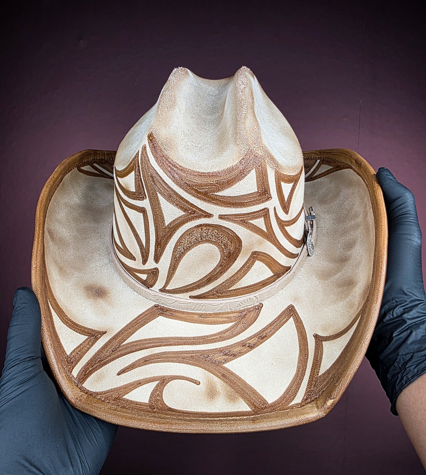 Torched Cream Wide Brim Cowboy Hat