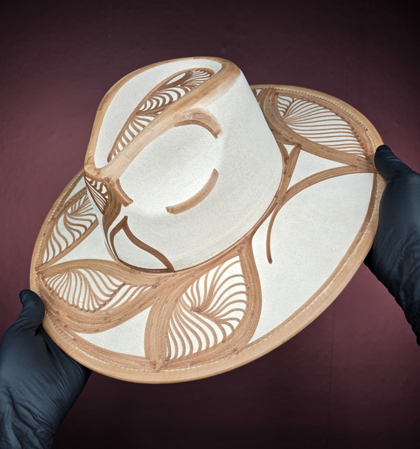 Cream Wide Brim Fedora