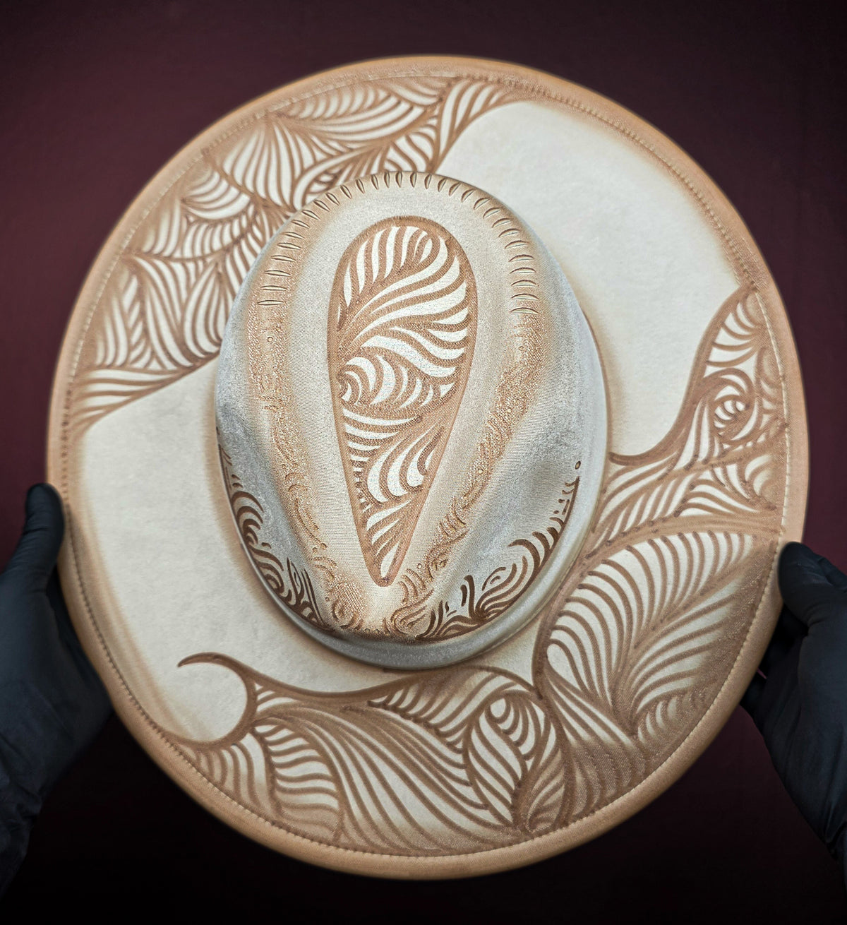 Torched Cream Wide Brim Fedora