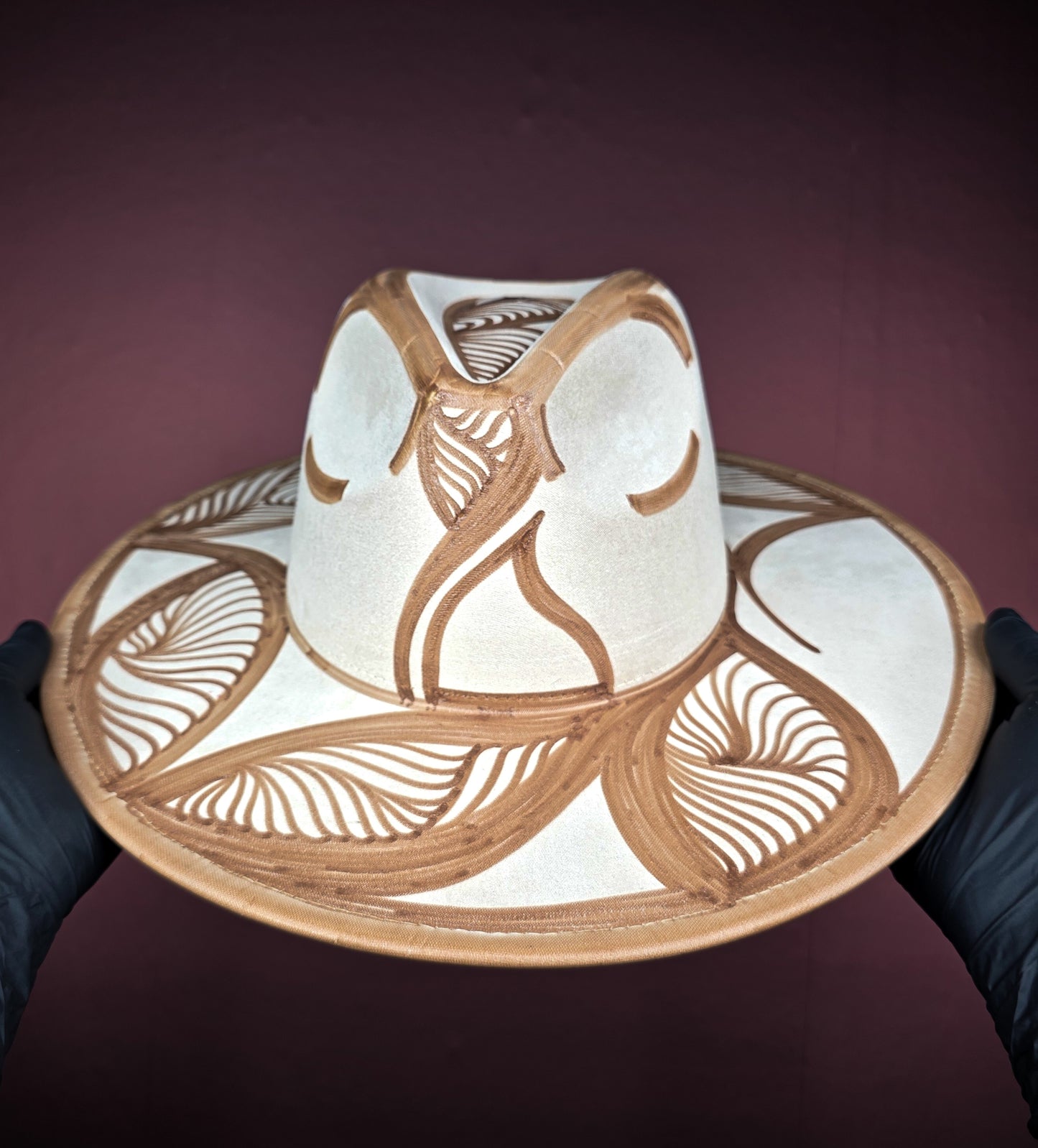 Cream Wide Brim Fedora